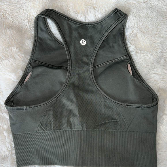 Lululemon Racerback Olive Green Bra- 6 - Picture 3 of 6